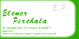 elemer pirchala business card